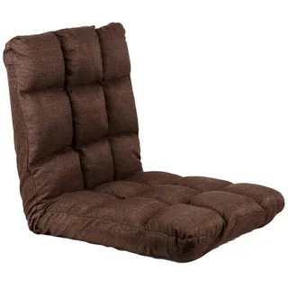 UNUS HOME Sessel Bodenstuhl (1-St., 105x45x10 cm (LxBxH) im flachem Zustand), Bodenkissen mit Lehne, Sitzkissen, Rückenlehne, Meditationsstuhl braun