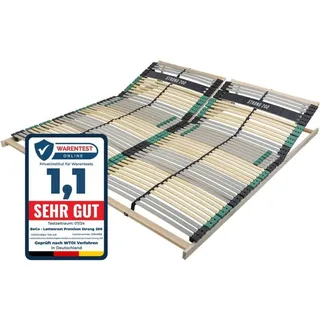 LATTENROST SET 180x200 cm (2x 90x200) - Buche, 42 Leisten, bis 200Kg belastbar