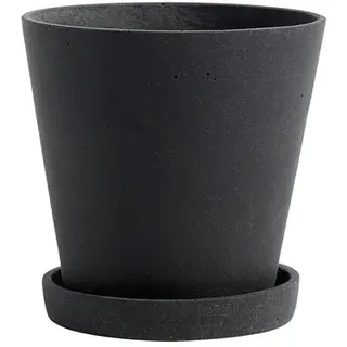 Blumentopf | Flowerpot with Saucer - Black - Medium