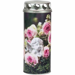 JEKA Grabkerze Grablicht Paperlight "Engel Rose" Edel & nachhaltig, 45 Stunden