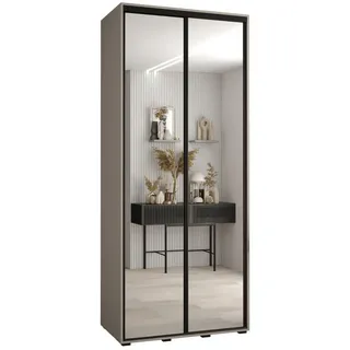 möbel kryspol Schwebetürenschrank Dakota 120 x 235,2 x 45 cm Schwarz