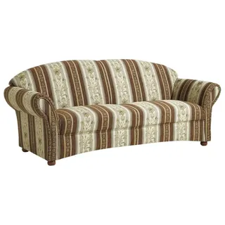 58 aufm Kessel SOFA Landhaus 2,5-Sitzer Kama Bezug Chenille Natur/Braun gestreift | Gr.: onesize