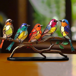 ChicSoleil Metall Vögel Skulptur, Bunte Vogelstatuen, Exquisite Vogel Serie Kunstwerk Desktop-Ornament, Heimdekoration Figuren für Büro, Kamin, Tisch, Auto, Esszimmer
