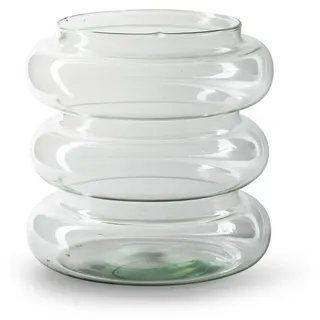 Jodeco Blumenvase Bubbles - transparent - Glas - 19 x 19 cm - Moderne Vase