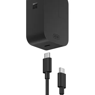 Microsoft Surface 45W USB-C, Drinnen, AC, Schwarz - Schwarz