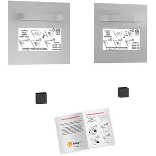 Spiegelaufhängung Set M - Spiegelaufhänger - Spiegelhalter inkl 2 Spiegelbleche