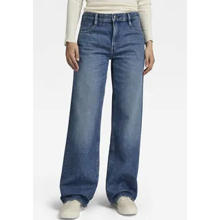 Weite Jeans G-STAR RAW "Jeans Judee Straight" Gr. 26, Länge 32, blau (faded harbor) Damen Jeans Weite