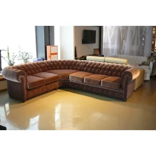 JVmoebel Ecksofa Chesterfield Ecksofa Wohnlandschaft Sofa 245 x 308cm, 1 Teile, Made in Europa braun 308 cm x 80 cm x 90 cm
