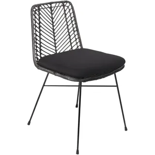 ab:stil.art.moebel Esszimmerstuhl Rattan anthrazit