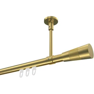 Interdeco Innenlaufgarnitur 1-läufig Ø 20 mm 200 cm Messing-Optik