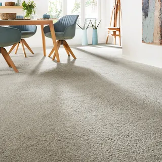 Andiamo Teppichboden ANDIAMO "Verona, Velours, Gesamthöhe 6 mm, Luxusklasse LC2", braun (schlamm), B:500cm L:300cm, Kunstfaser, Teppiche, Uni Farben, Breite 400 cm oder 500 cm, strapazierfähig, pflegeleicht