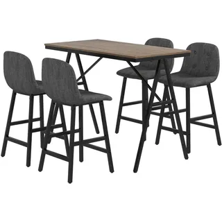 Homcom Bartisch 120 x 60 x 91 cm Dunkelgrau