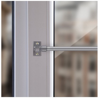 BestLivings Cafehausstange inkl. Klemmträger Silber / 75-125cm), Gardinenstange 50 bis 225 cm Länge ausziehbar, für Bistrogardinen, leichte Vorhänge, Gardinen