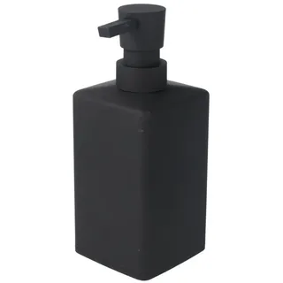 PARSA Beauty Seifenspender Essential Seifenspender Rubber Look, mattes Schwarz & Moderne Eleganz schwarz