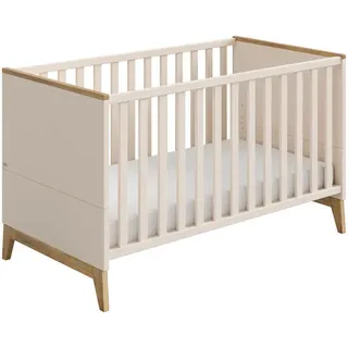 Paidi Gitterbett Stiene, Eiche, Beige, Holz, Holzwerkstoff, Eiche, massiv, 85.40x76.20x144.60 cm, Blauer Engel, Goldenes M, Babymöbel, Babybetten, Gitterbett