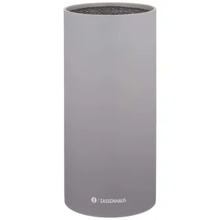 Zassenhaus Messerblock rund, flexibler Borsteneinsatz, cool grey, Ø 11 cm