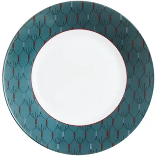 Zadig Suppenteller, blau, dekoriert, 23 cm