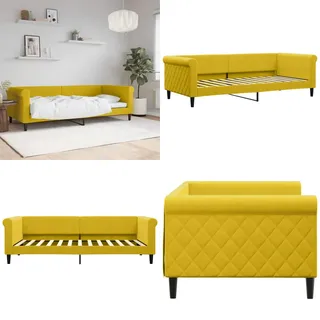Tagesbett Gelb 90x200 Cm Samt - Sofa - Schlafsofa
