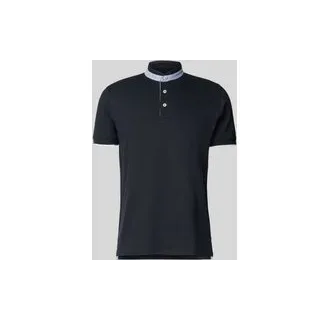 Regular Fit Poloshirt aus reiner Baumwolle mit Stehkragen, Marine, $listsize[$i].replace('"','"')