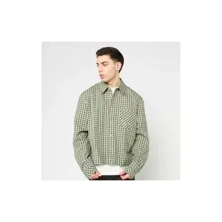 Signature Check Boxy Shirt grün M