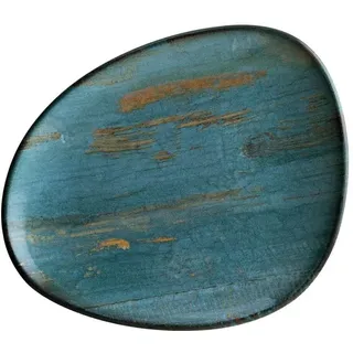 6x Brotteller Speiseteller Essteller Geschirr Servierteller Teller flach 24cm Bonna Madera Mint Vago, Blau, Grün