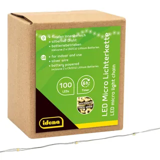 IDENA LED Lichterkette Micro 10,2 m Warmweiß
