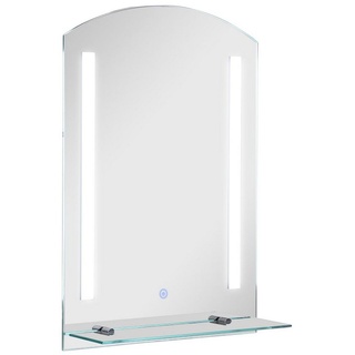HOMCOM Spiegel LED Spiegelschrank (Set, 1-St., 1 x Badspiegel), mit LED Badezimmerspiegel Wandspiegel Spiegel silberfarben