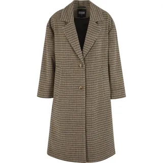 URBAN CLASSICS Oversized Plaid Mantel Union Beige / Black M