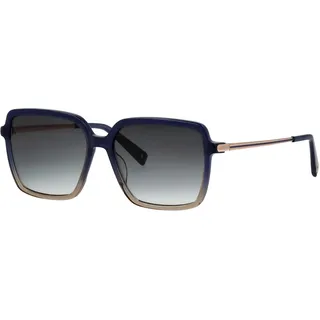 Brendel Eyewear Sonnenbrille BRENDEL EYEWEAR "Modell 907051", Damen, blau (blau, beige), leicht glänzend, mehrfarbig, Sonnenbrillen Sonnenbrille, Form Karree/Eckig, Logoschriftzug auf Bügel, Kombifassung