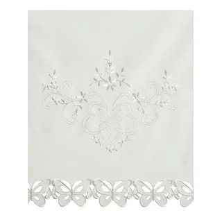 heine Gardine Scheibengardine (1 St), Stangendurchzug, halbtransparent, Kurzgardine weiß 40 cm x 80 cm