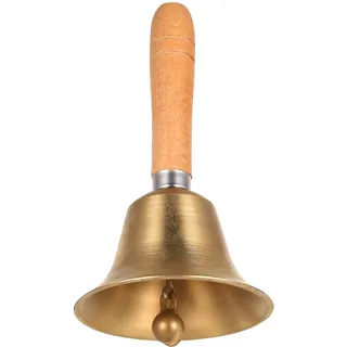 Super Laute Handglocke Metall Holzgriff, Tischglocke Handglocke Groß, Hand Bells, Glöckchen Große Glocke, Lebkuchen Glocke, Weihnachtsglocke für Hochzeit Hause Büro Tiertraining Service