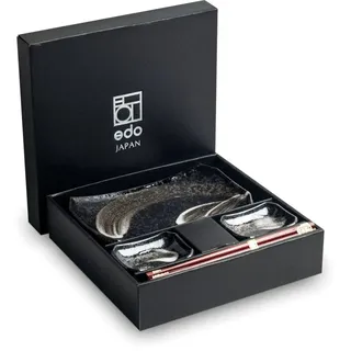WestCraft Sushiteller SUSHI TELLER SET, Sushi Geschirr Set, Mehrteiliges Sushi-Set, (6 St), für 2 Personen Sushi-Teller, Schalen und Essstäbchen versch. Designs