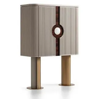 JVmoebel Barschrank Barschrank Getränke Schrank Holz Beige Holzschrank Design Flaschen Bar (1-St., Barschrank) Made in Europa beige