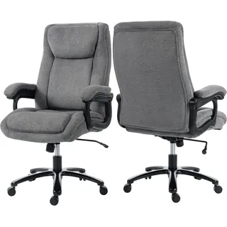 Duo Collection Chefsessel Ivo Webstoff 76 x 119 x 75 cm Grau bis zu 200 kg belastbar, besonders robust