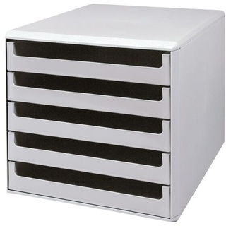 Schubladenbox mit lichtgrauer Hülle grau, M und M, 28.4x26x35.9 cm