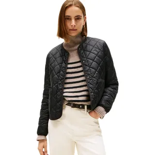 Tommy Hilfiger Damen Steppjacke Padded Quilted Wasserabweisend, Schwarz (Black), L - L