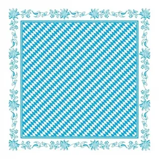 Sovie HORECA Papier-Tischdecke Bayern aus Papier 80x80 cm, 50 Stück - Einweg Mitteldecke Bayerisch Raute