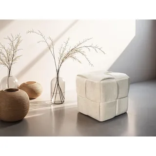 byLIVING Pouf URBAN Cord 40 x 41 x 40 cm Beige
