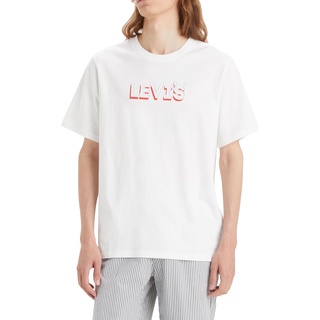 Levi's Herren Ss Relaxed Fit Tee T-Shirt,Headline Drop Shadow White+,XL