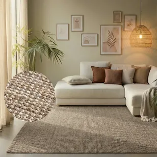 HANSE HOME Jaipur Juteteppich 80 x 150 cm Braun/Grau
