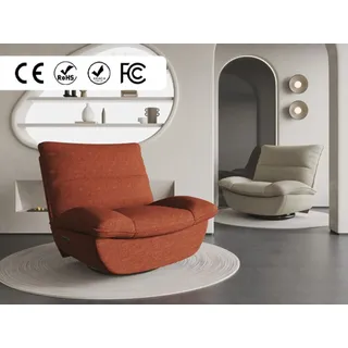 FLEXISPOT Sessel Schaukelsessel gemütlicher TV-Sessel, Relaxsessel (Versteckter Stauraum, 105° - 145° verstellbar, Drehsessel mit Rocking, Ruhesessel für Senioren & Stillenden), 159 KG belastbar orange