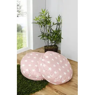 TICAA Rundes Kissen-Set 2-teilig 40 x 40 cm Rosa