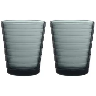 IITTALA Glas Aalto Dunkelgrau 220 ml, 2-tlg., Glas grau