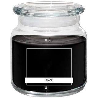 Candelo Hochwertige Duftkerze im Glas mit Deckel Ambiente – Black Rose Duft Kerze – 10 x 10cm - 55 Std Brenndauer – Windlicht – XXL Glaskerze Schwarz
