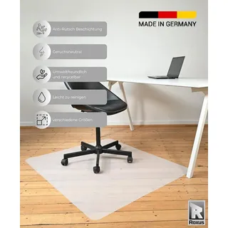 ROXUS Bodenschutzmatte Bürostuhl Unterlage Schreibtischstuhl Bodenmatte, verschiedene Größen, Rutschfeste Bürostuhlunterlage halb transparent 70 cm x 50 cm