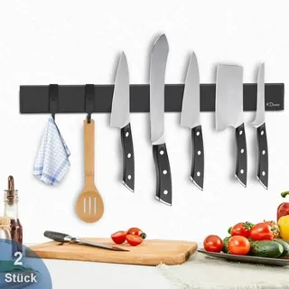 2er Set Dmore Magnetleiste Messer Mit 3 Haken 40cm Schwarz