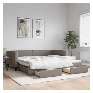 vidaXL Tagesbett 100 x 200 cm Taupe