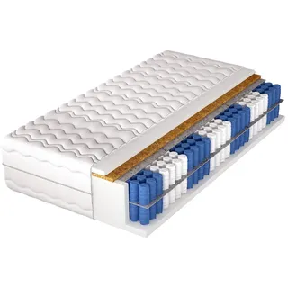 Taschenfederkernmatratze Koko Superking, MIRJAN24, 32 cm hoch, (Taschenfederkern, Polyurethanschaumstoff, Kokosmatte), Beidseitig verwendbar, 7-Zonen, Antiallergische 200 cm x 200 cm x 32 cm