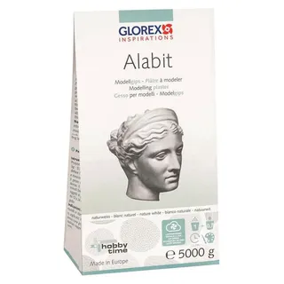 Glorex  Alabit Modelliergips 5 kg naturweiß Weiß