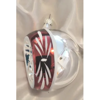 Jingle Bells Lauscha Reflexkugel 8cm Baumkugel Silber rot Gold Handgefertigt, handverziert und aus Lauscha/Thüringen 3er Set Weihnachtsschmuck Hochzeit